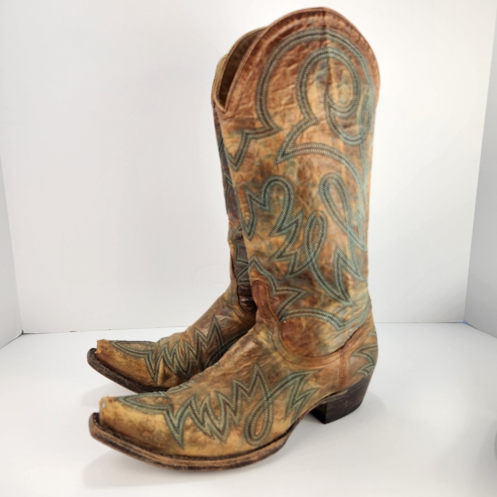 Old‎ Gringo Women's Cowgirl Distressed Boots Tan Leather Western Wear Size 7B